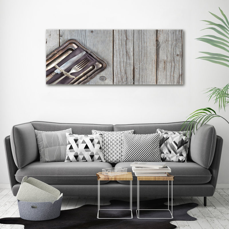 Cutlery on Boards 1 Piece Wall Art on Canvas