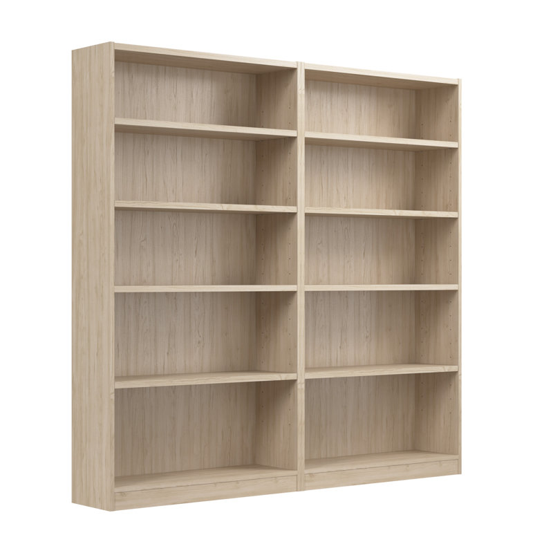 Doyno 71.46" H Manufactured Wood Standard Bookcase, Natural Elm