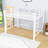 Metal Loft Bed with Guardrails, Ladder and Slats-1437149961