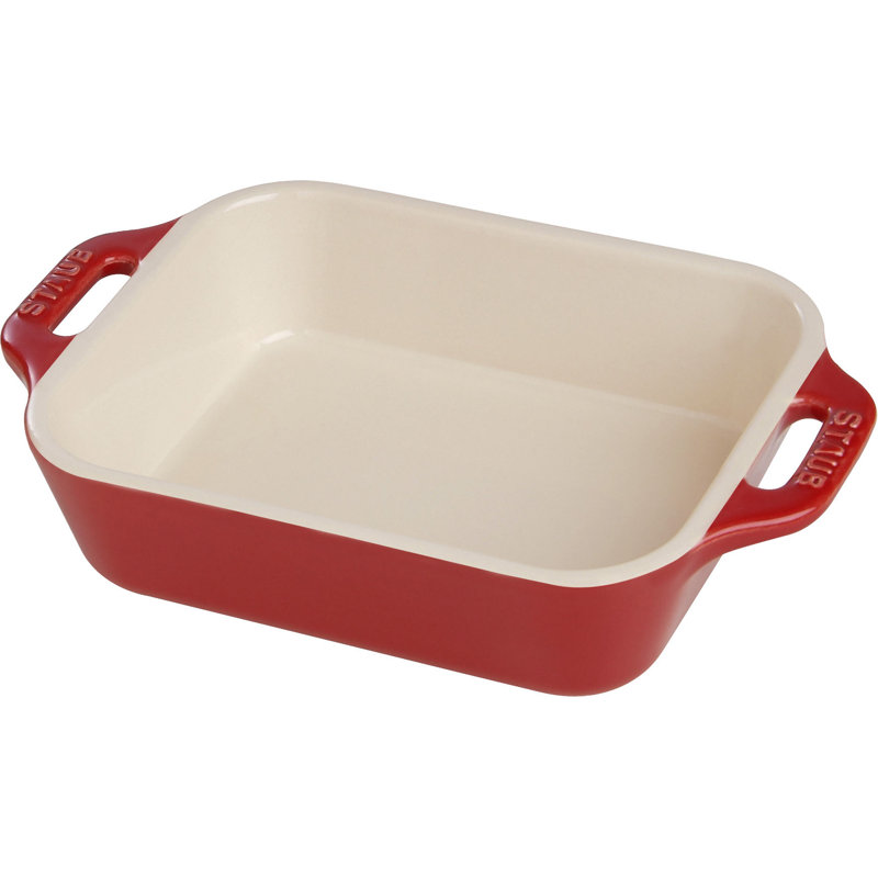 Staub Ceramics Rectangular Oven Dish, Cherry