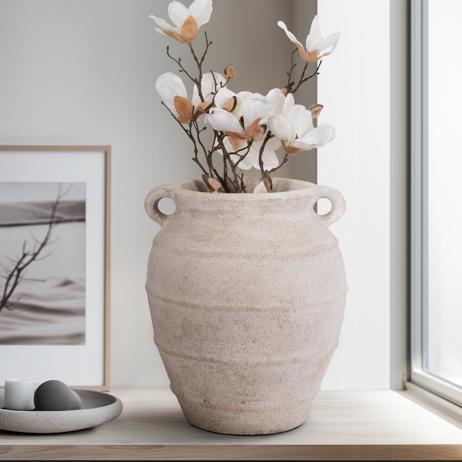 Clemente 16'' Handmade Terracotta Table Vase