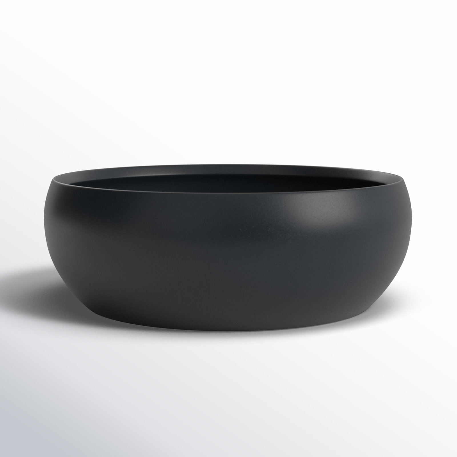 Elyse Handmade Ceramic Decorative Bowl 1, Black, 4.5" H x 13.75" W x 13.75" D