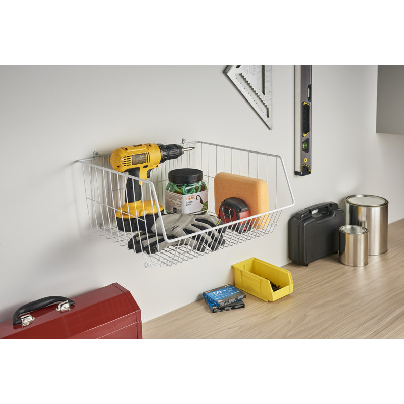 Stack or Wall Mount Pantry Wire Storage Basket Ventilated Utility Cubby