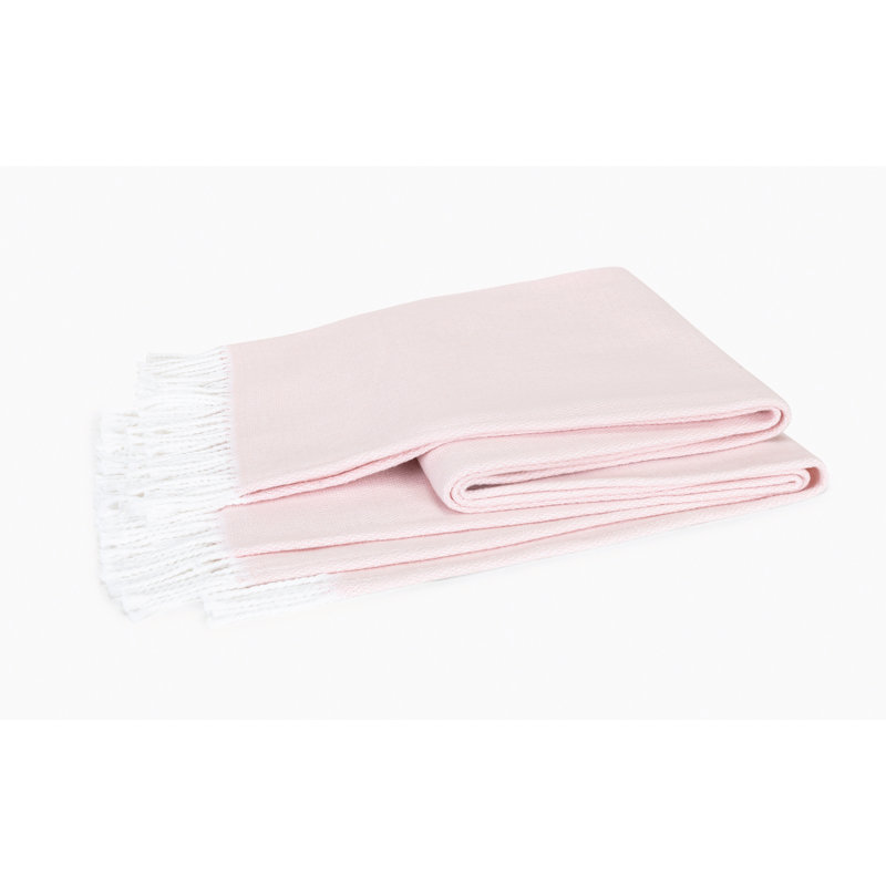 Pezzo Hand Woven Throw Blanket, Pink