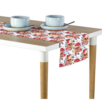 Mabry Flowering Skulls Table Runner