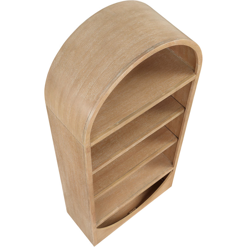 Bibliothèque Hearth en placage de chêne naturel et bois massif, Naturel