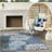 Winston Porter Ylianna Navy Tropical Indoor/Outdoor Rug-833048015
