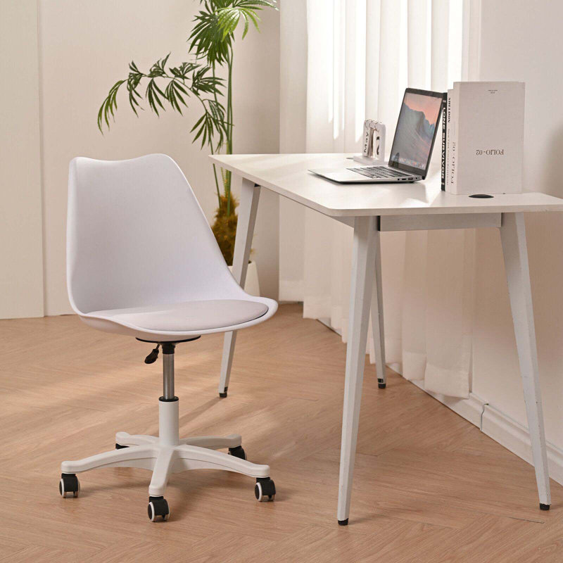 Chaise de bureau pivotante à 360 ° en métal, conception moderne pour petits espaces, salon, chambre à coucher, coin lecture