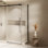 OVE Selby 32 po X P 74 po Panneau de douche H sans cadre en verre transparent noir