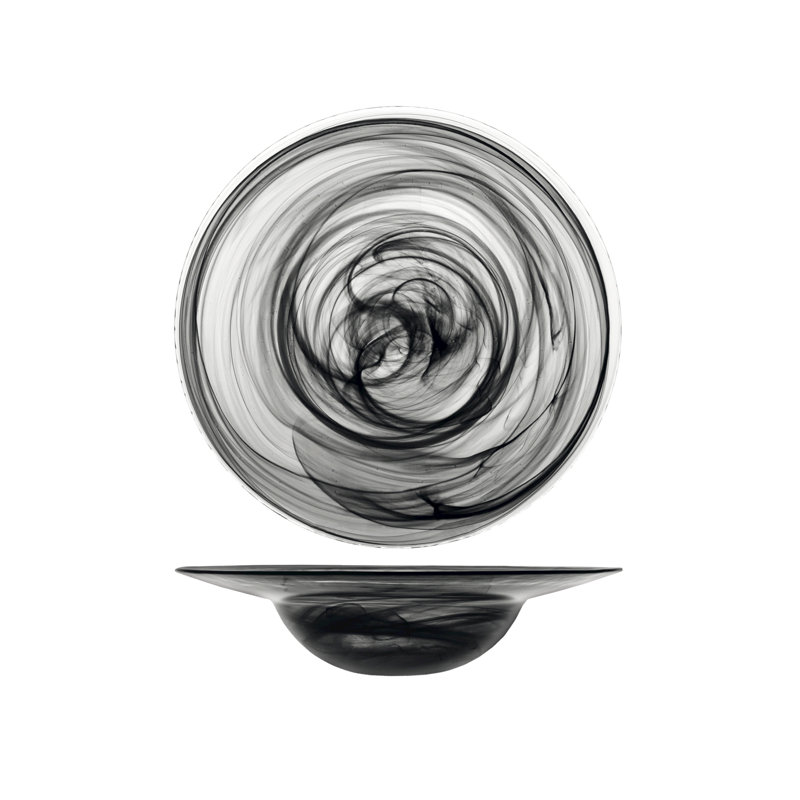 4 Plates Vtr Alabaster Ner Pasta 29, Black