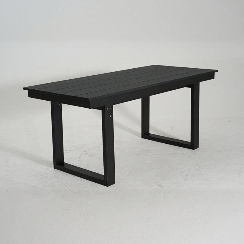 Outdoor Dining Table, Meeting Table, Black