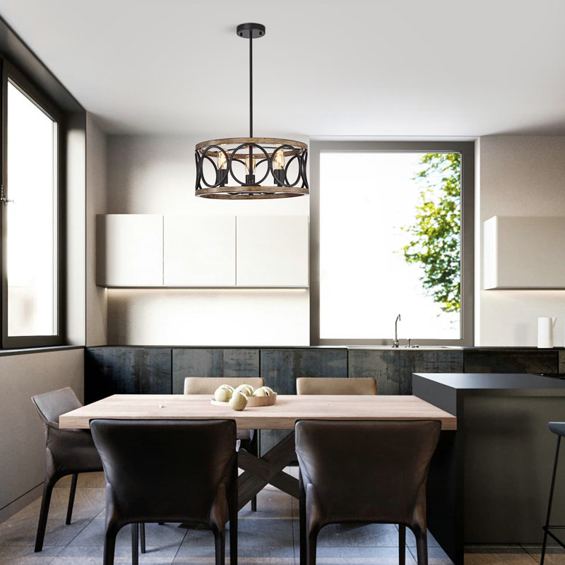 Lustre tambour à 3 lumières Schairer