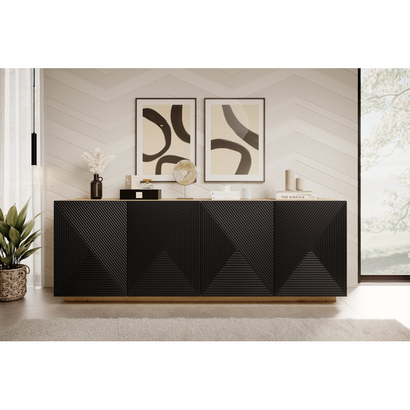 Meisel 200cm Sideboard, Artisan/Black