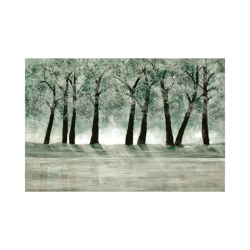 «Green Forest I» par Doris Charest - Estampe numérique sur toile tendue avec châssis, H 8 po x l 12 po x P 0,75 po