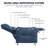 Modern Fabric Push Back Recliner With Ergonomic Segmented Back