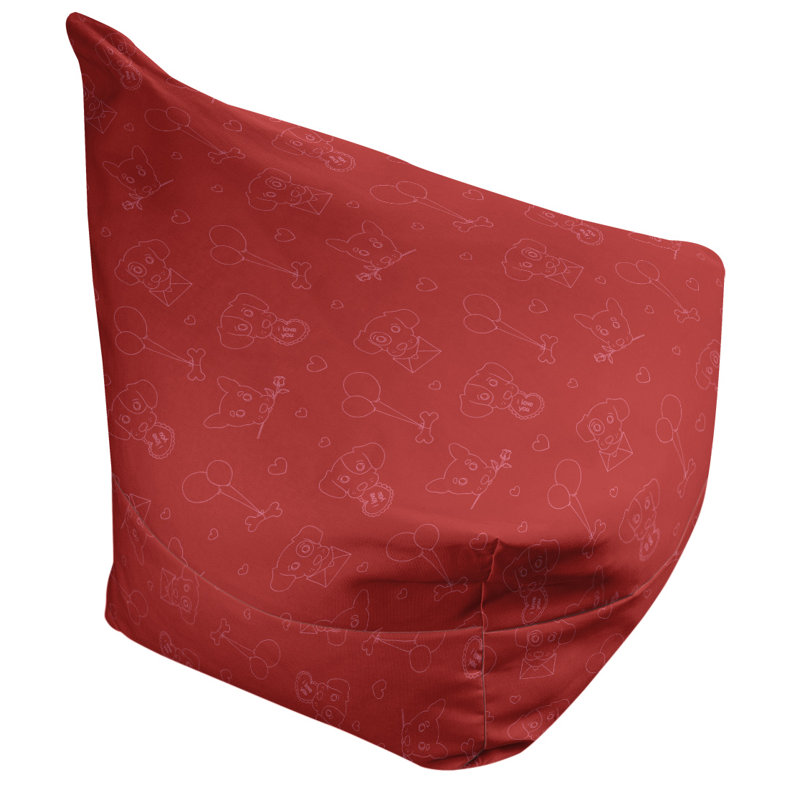 Fauteuil à billes et méridienne standard, H 29 po x l 38 po x P 42 po, Rouge / Blanc