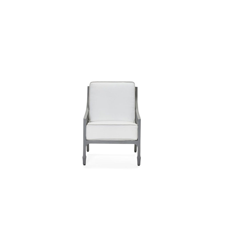 Alberti Lounge Chair, Pewter, Weathered White