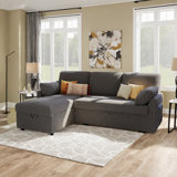 Modern Sleeper Sofa Bed, Comfy Sofa With Storage Chaise- 2 In 1 Pull Out Couch Sofa, Sleeper Sofa For Home Office, Living Room