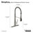 Tone Single Handle Pull Down Kitchen Sink Faucet with Three-Function Pull Down Sprayer-55233607