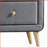Dressers Mid-Century 6-Drawer Double Dresser | Light Grey | Wood+Fabric