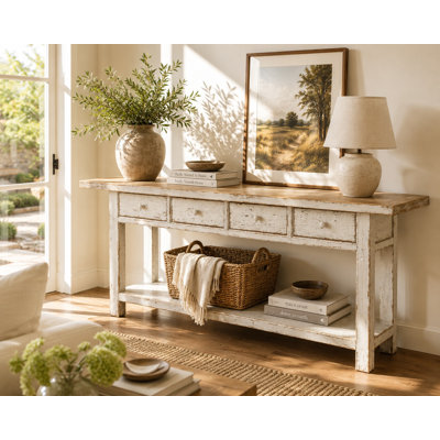 Defranco 91'' Solid Wood Console Table