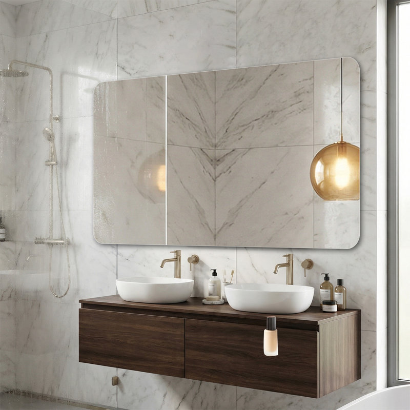Miroir d'appoint Clirim avec verre antidéflagrant