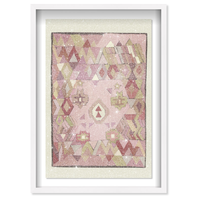 Tapestry Boehme II Print by Oliver Gal, 46.5"H x 31.5"W, White Shadowbox