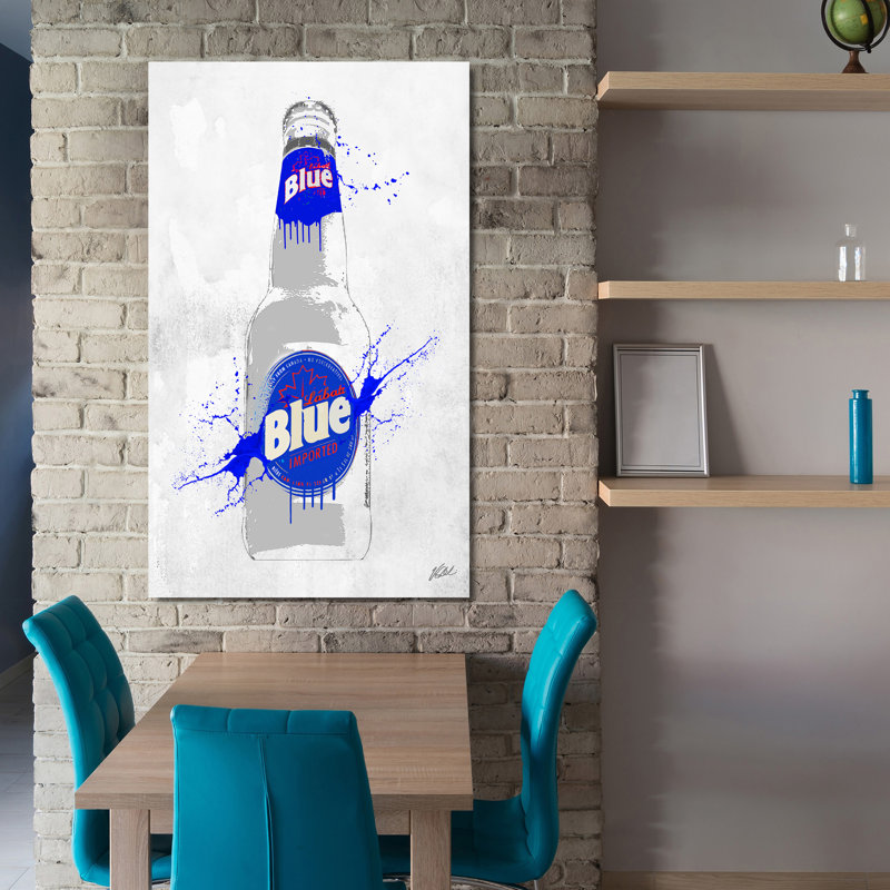 "drink labatt blue bottle" , reproduction d’art sur toile tendue, H 48 po x l 28 po x P 1,5 po