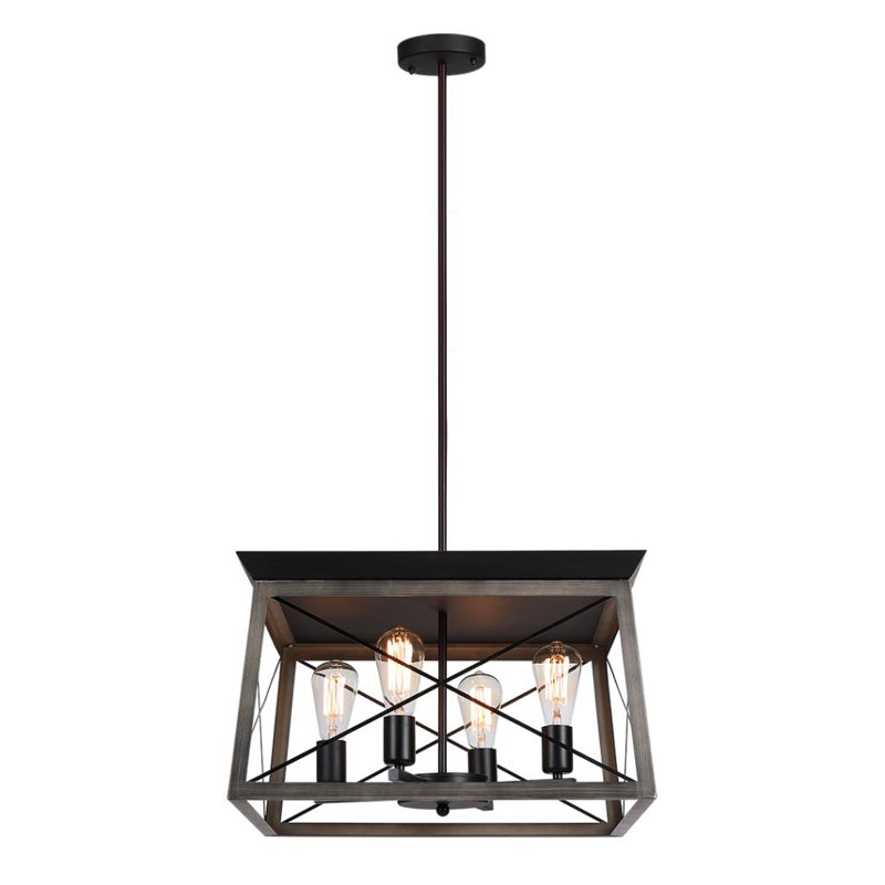Lustre géométrique à 4 lumières Sehili