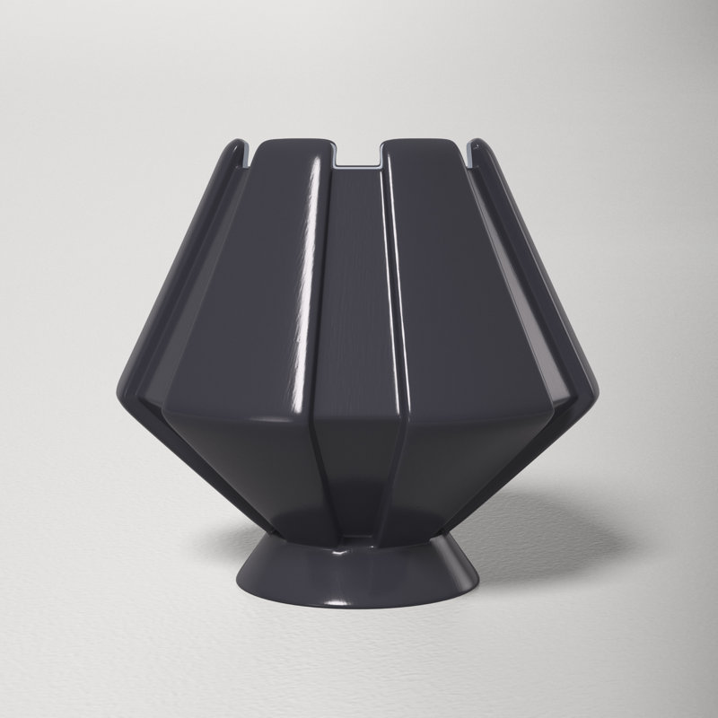 Percy Ceramic Novelty Lamp, LED, Gloss Gray