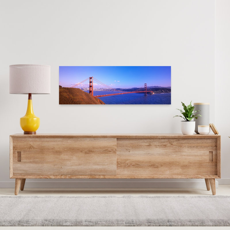 Golden Gate Bridge San Francisco CA USA by Thomas Winz - Wrapped Canvas Panoramic Print, 30.48 cm H x 91.44 cm W