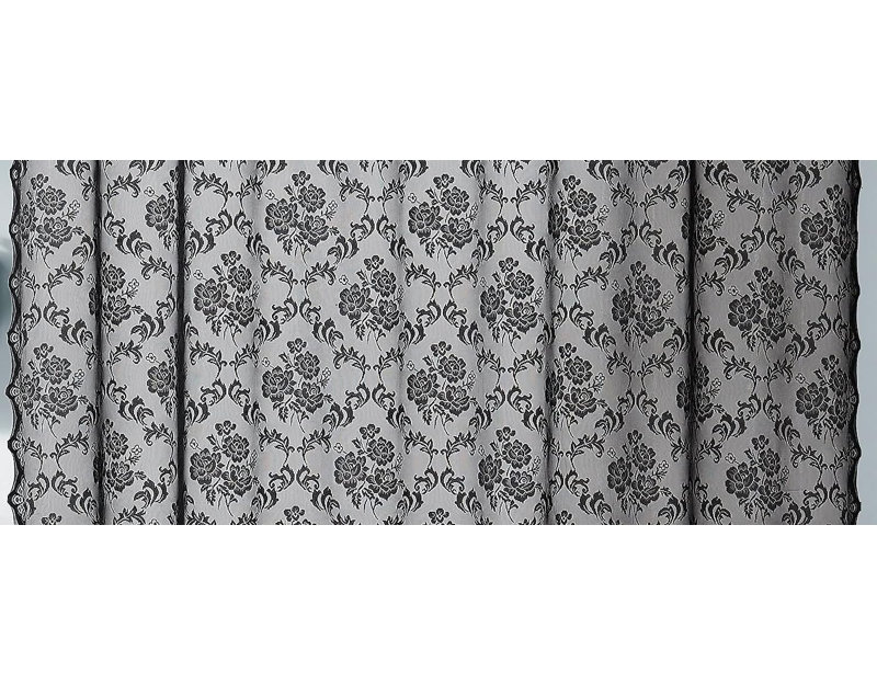 Tissu en dentelle, largeur de 60 pouces, 5 verges, Noir