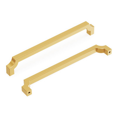 Monarch Collection Appliance Pull - 12" Center to Center Cabinet Pull Brushed Golden Brass - Transitional Hardware for Drawers & Cabinets