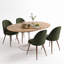 Ensemble de table de salle à manger extensible 5 pièces avec 4 chaises rembourrées-1238176572-1238176574