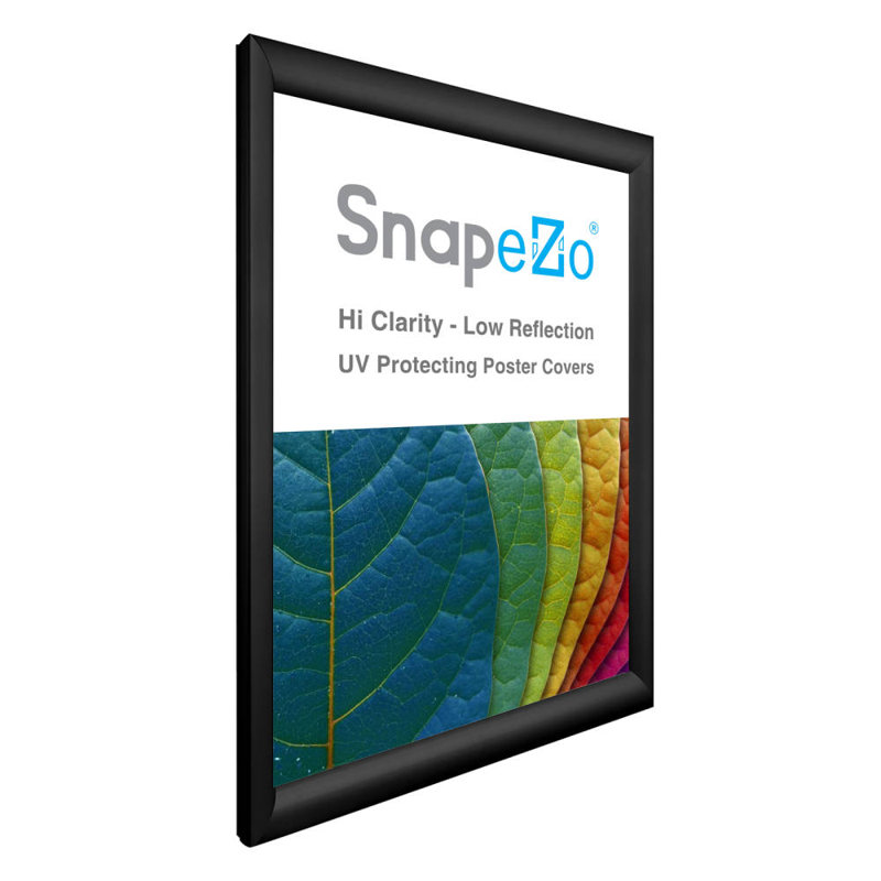 Cadre en aluminium Snapezo crème 36 x 48 Snap Premium Series, chargement frontal, affiche en aluminium, 16 po x 22 po, Noir