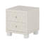 Élégante table de chevet en velours avec 2 tiroirs et poignée en cristal, table de chevet avec capitonnage à boutons, beige-2085691180