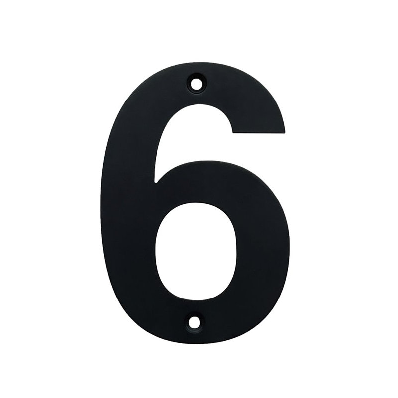 4'' H Stainless Steel House Number, 6