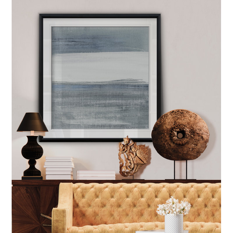 " Weathered I ", 17.5" H x 17.5" W x 1.5" D, Black Framed