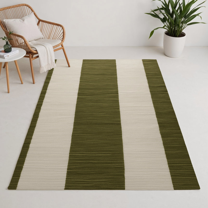 Tapis d'intérieur et d'extérieur à carreaux beige, Rectangulaire 3 pi x 5 pi