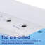 Plan de toilette simple en pierre de quartz de 48 pouces avec lavabo (base non incluse)