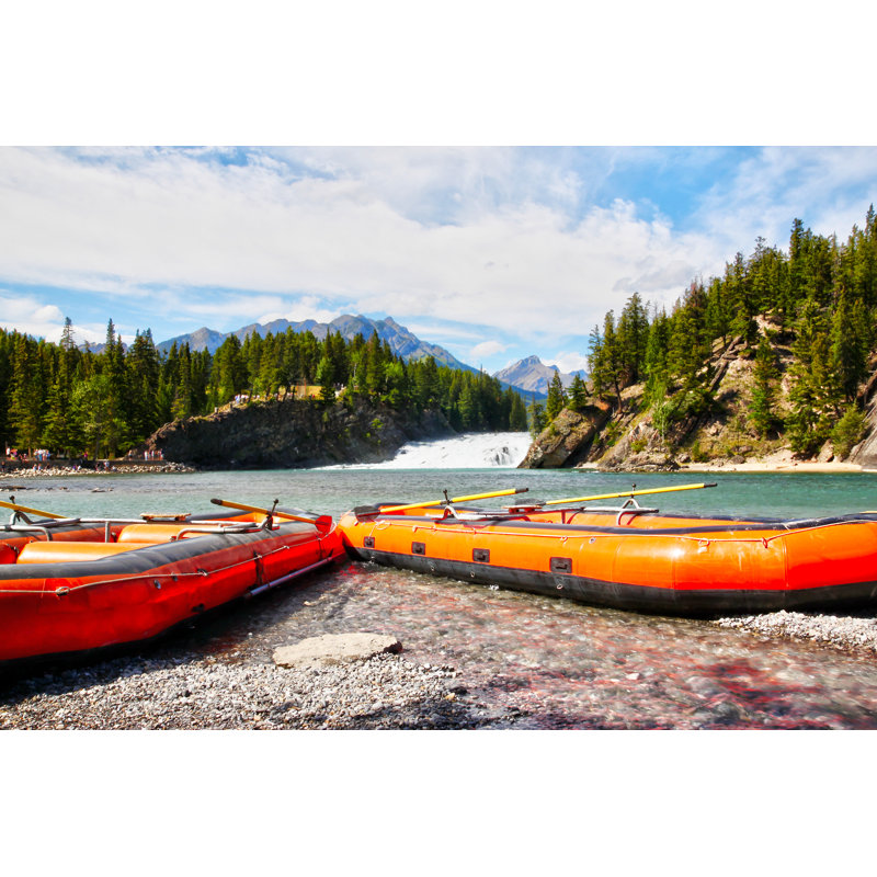 Boothwyn Boats On Bow River - Wrapped Canvas Print, 30cm H x 46cm W x 3.8cm D
