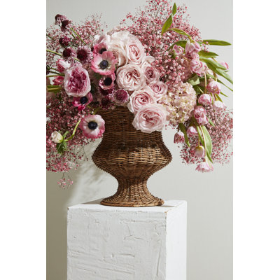 Geof Rattan Urn 12"x 14"