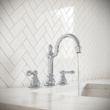 2-handle Bathroom Faucet with Drain Assembly