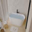 Baignoire autoportante 67 po en acrylique, baignoire autoportante, blanc brillant, drain chromé Toe-Tap 67 po