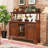 59.06"American-style brown solid wood storage side cabinet