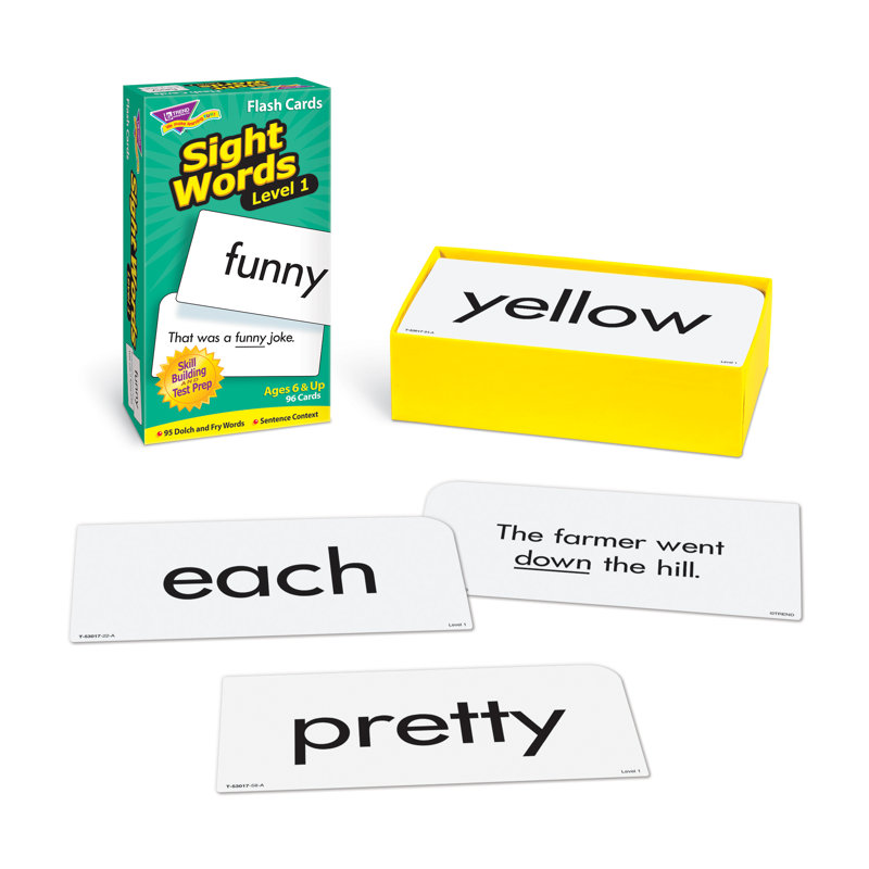 « sight words »-1 carte flash de niveau