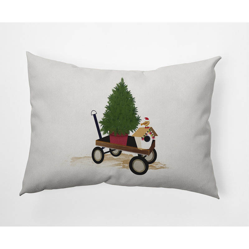 Outdoor Reversible Throw Pillow, White