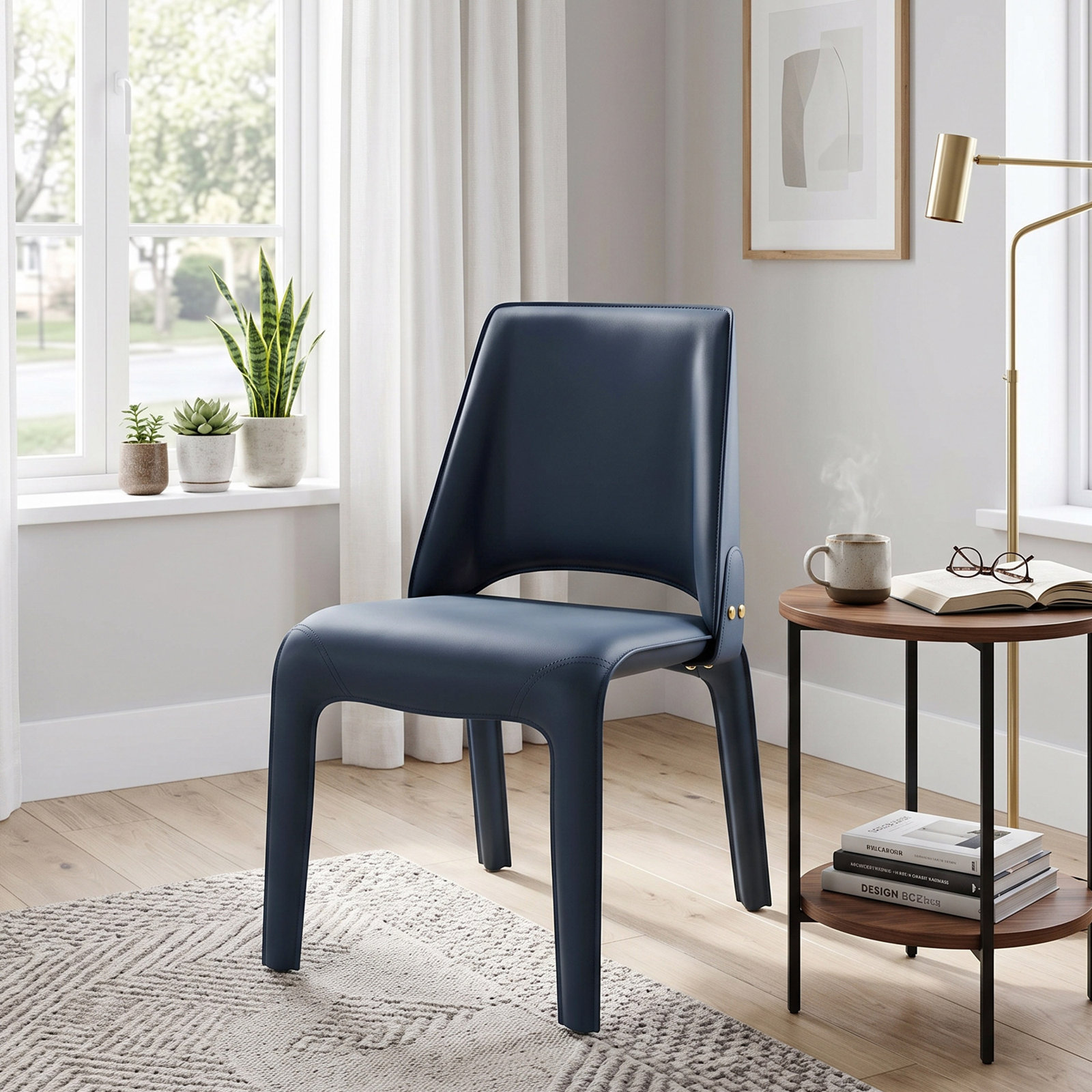 Vannes Dining Chair, 1, Blue, No Assembly Needed