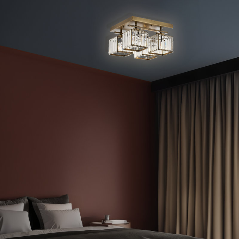 Plafonnier encastré 4 lumières, Rétro