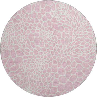 Premium Machine Washable Prisco Pink Rug